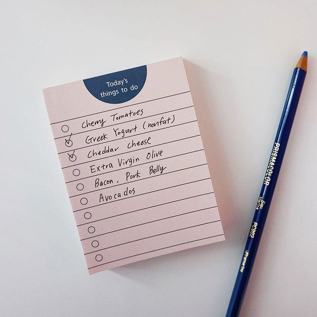 Checklist - Today's things to do small memo checklist planner notepad