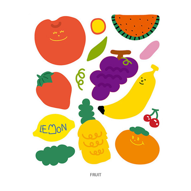 Fruits - Ardium Colorful decorative removable sticker