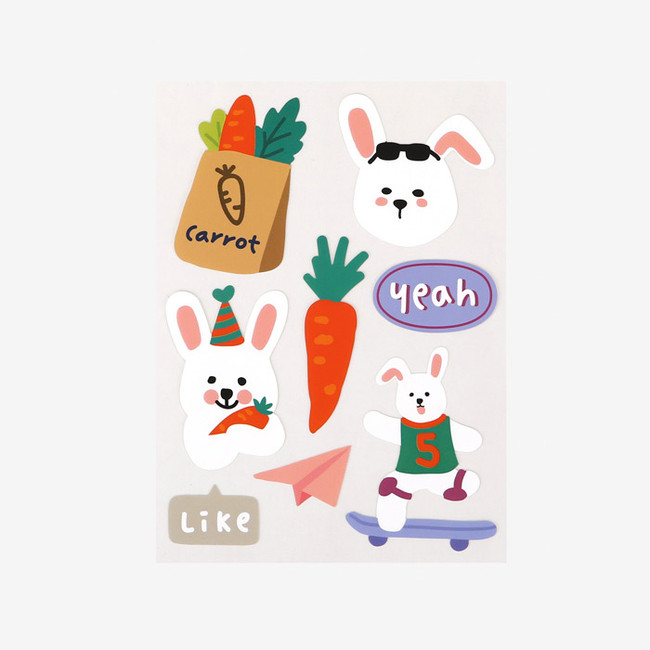 Dailylike Rabbit's day removable paper deco sticker