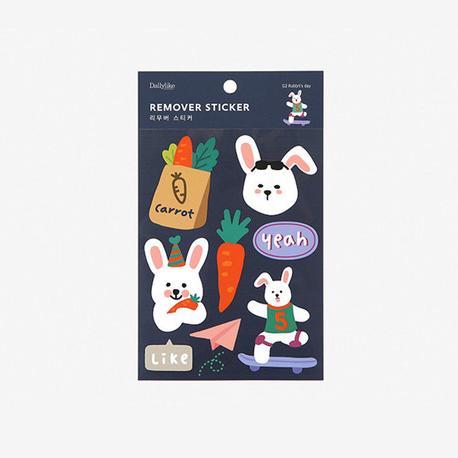 Package of Dailylike Rabbit's day removable paper deco sticker