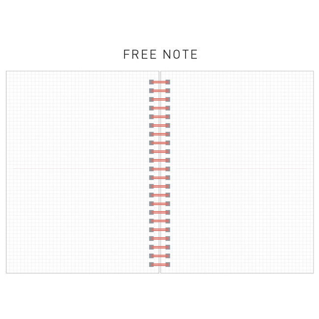 Free note - Ardium Grid spiral bound dateless weekly study planner