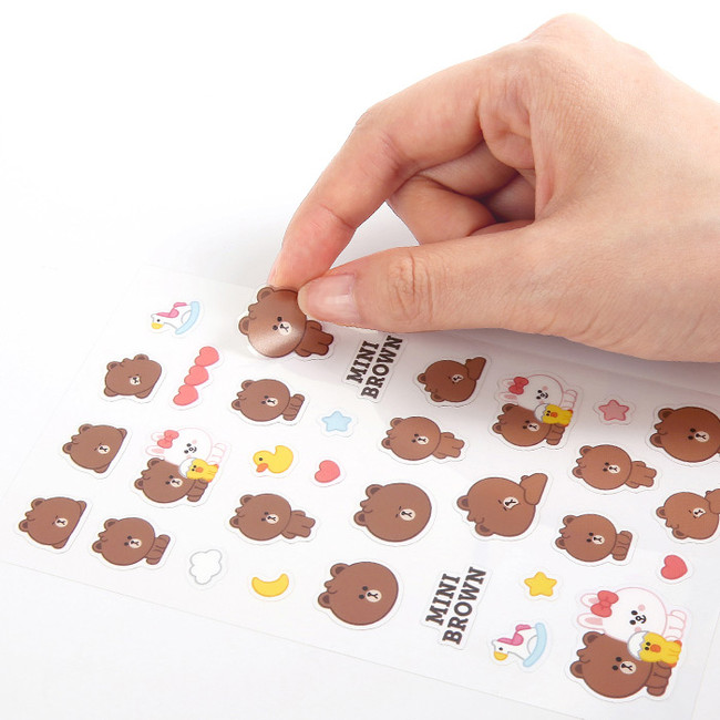 Clear stickers - Monopoly Brown friends clear deco sticker