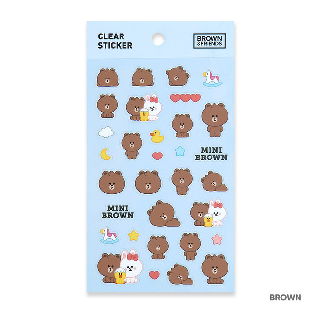 Brown - Monopoly Brown friends clear deco sticker