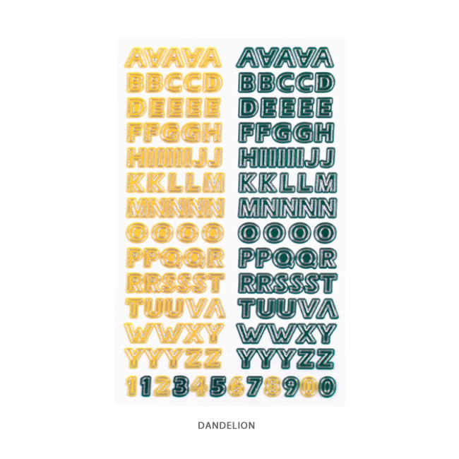 Dandelion - After The Rain Silver line Alphabet deco sticker