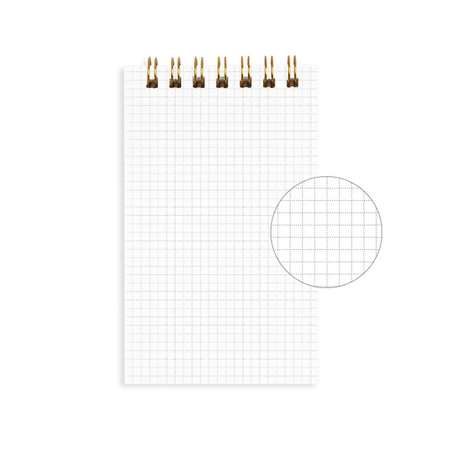 Grid notepad - Bookfriends World literature small spiral bound grid notepad