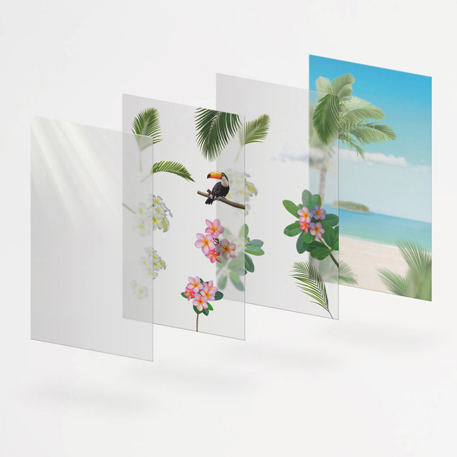 Appree Tropical day nature scene sticker set