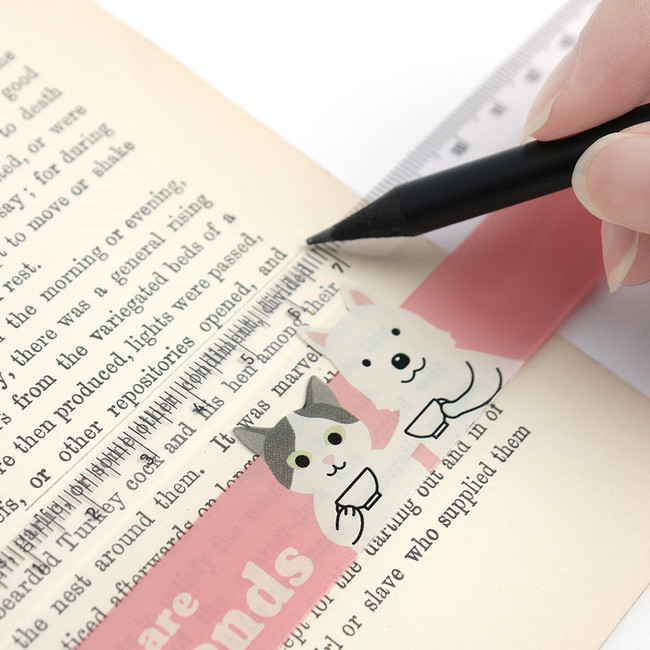 Usage example - Bookfriends Reading pet 6 inches plastic ruler