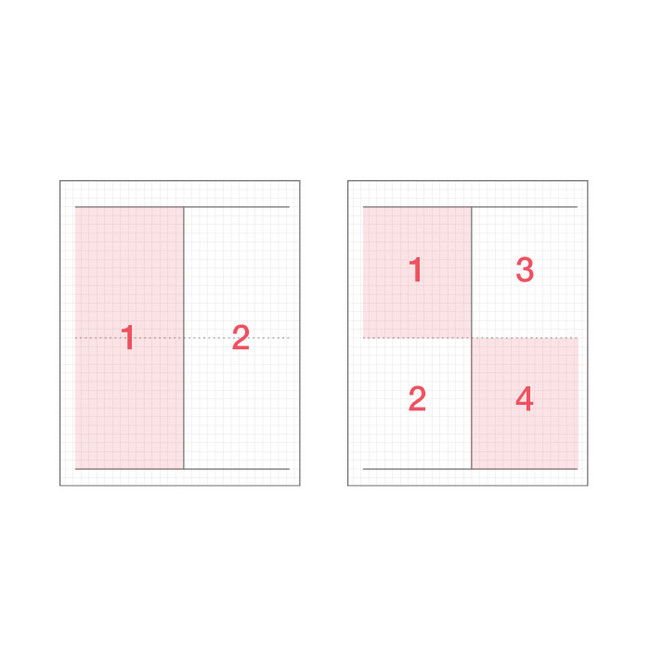 two way notebook - ICONIC Basic mathematics spiral bound grid notebook