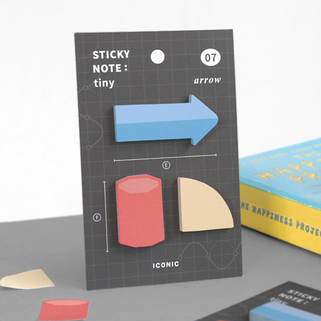 07 Arrow - ICONIC Tiny sticky memo bookmark notepad set