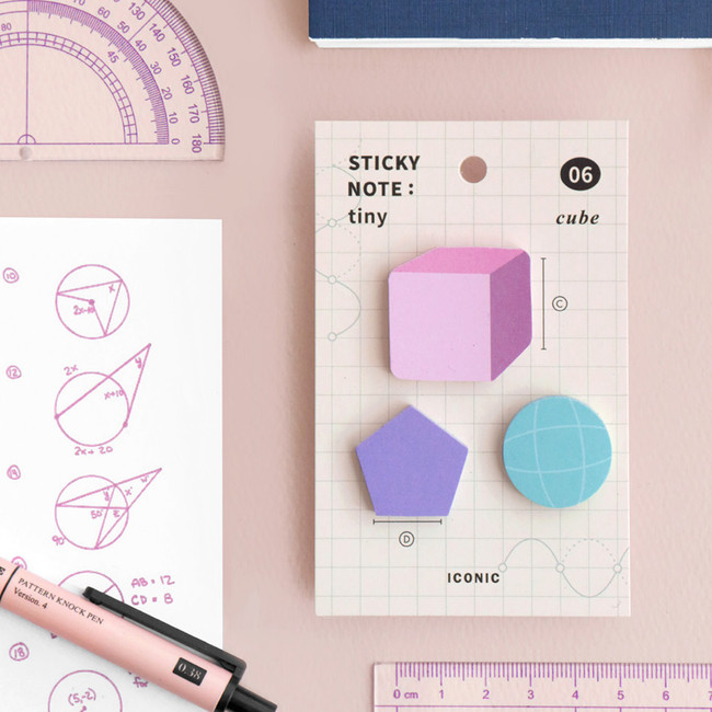 ICONIC Tiny sticky memo bookmark notepad set