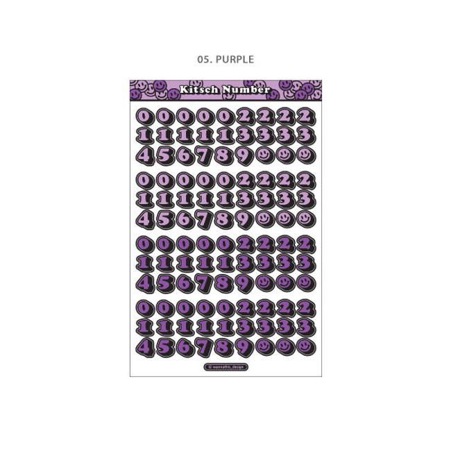 05. Purple - Wanna This Kitsch kitsch Number sticker