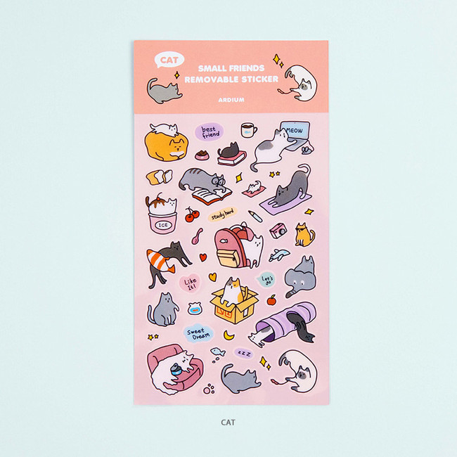 Cat - Ardium Cat and Dog small friends removable sticker