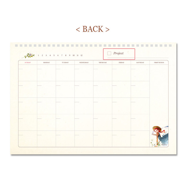 Back - Indigo 2021 Anne story monthly desk calendar