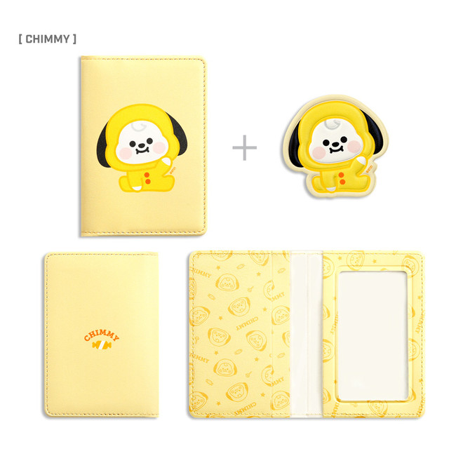 CHIMMY- BT21 Baby card case with leather sticker