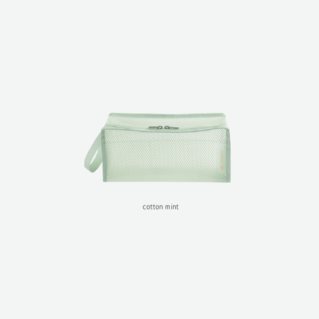 Cotton Mint - Byfulldesign Travelus cube long coated mesh pouch