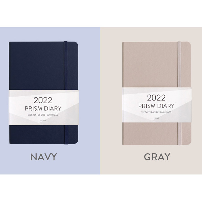 Navy, Gray - Indigo 2022 Prism B6 Dated Weekly Diary Planner