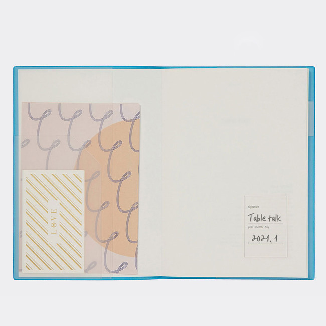 Front pocket & title - Antenna Shop 2021 Table talk B6 dated monthly diary planner
