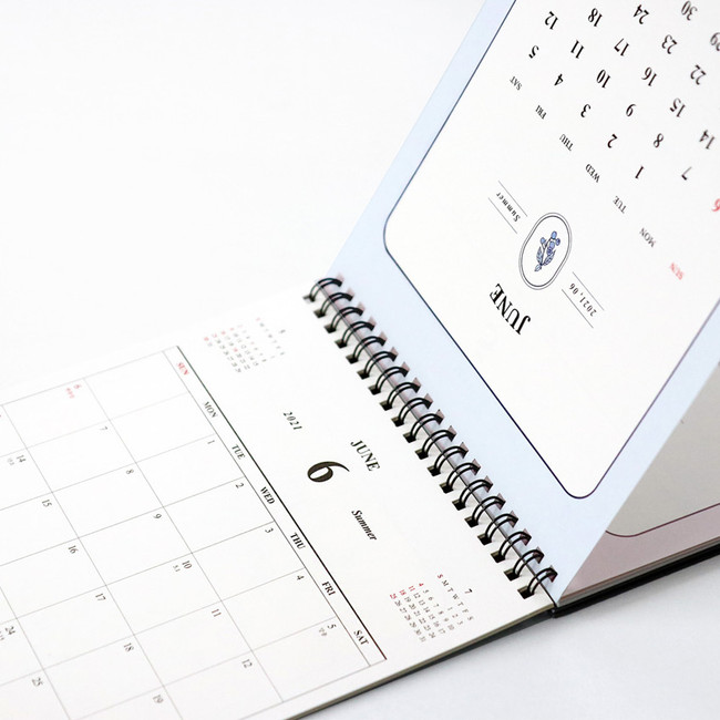 Wire binding - ICONIC 2021 Simple desk scheduler calendar