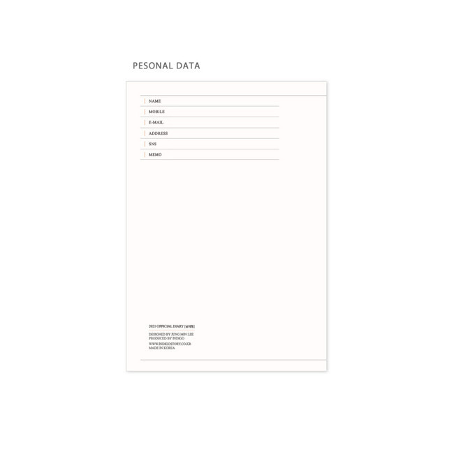 Indigo 2021 Official dated weekly diary planner