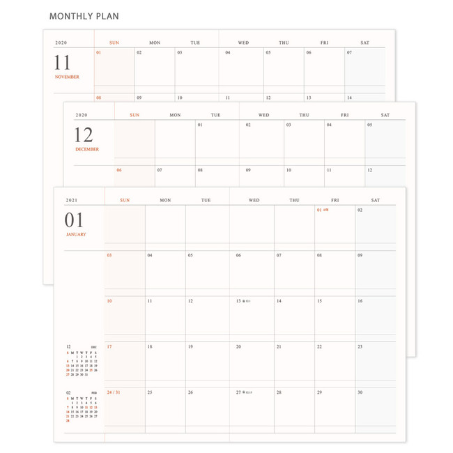 Indigo 2021 Official dated weekly diary planner