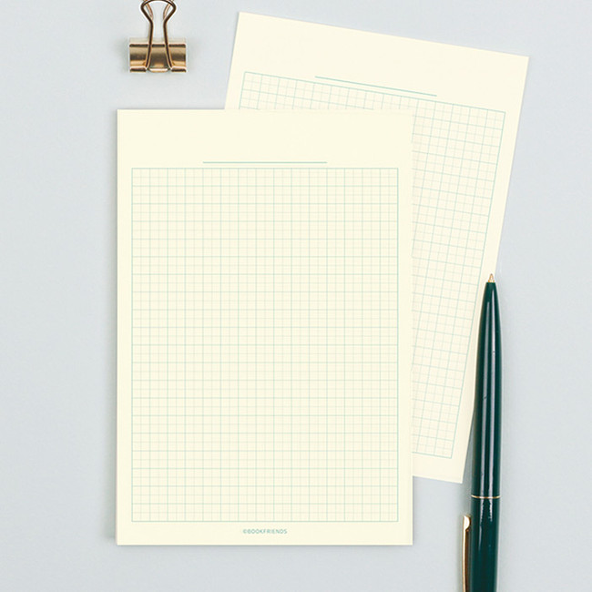 Grid - Bookfriends Colored A6 memo writing pads