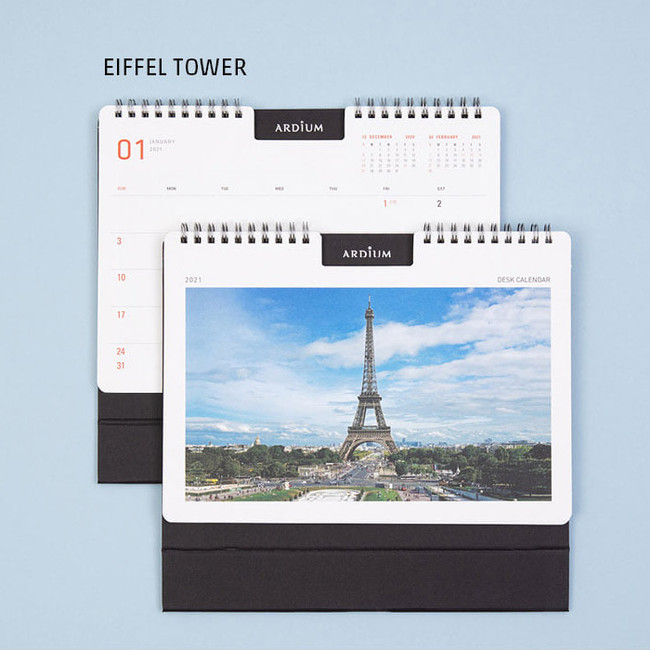 EIFFEL TOWER - Ardium 2021 Europe travel monthly desk calendar 