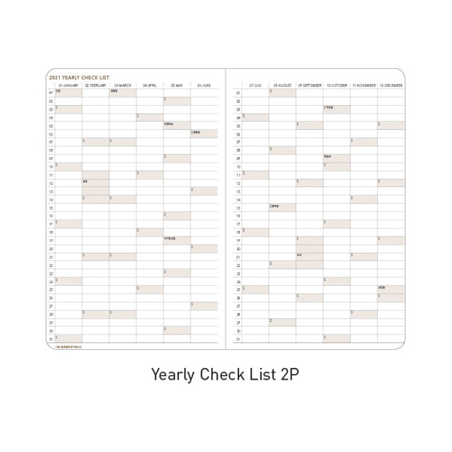 Yearly checklist - Ardium 2021 365 days medium dated daily journal diary