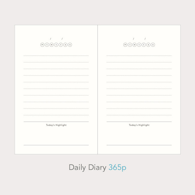 Daily diary - Paperian Today's highlight small undated daily journal diary