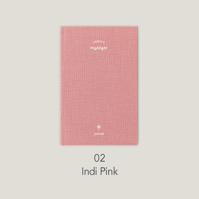 Indi pink - Paperian Today's highlight small undated daily journal diary