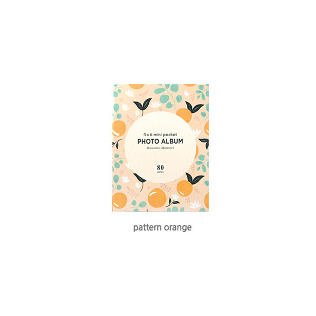 Pattern Orange - 2young Remember memories 4X6 slip in 80 pockets photo album