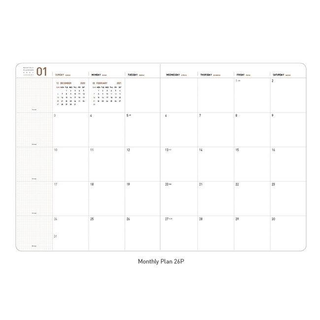 Monthly plan - Ardium 2021 Premium big dated monthly planner scheduler