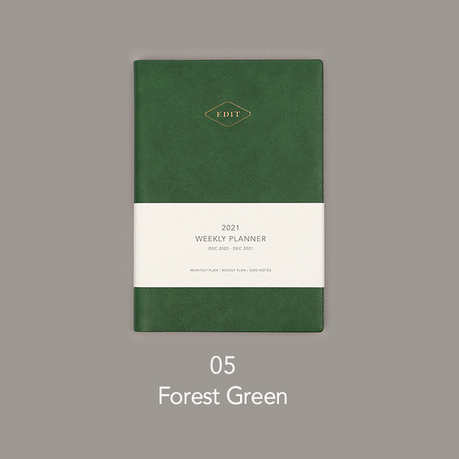 Forest green - Paperian 2021 Edit B6 dated weekly planner 