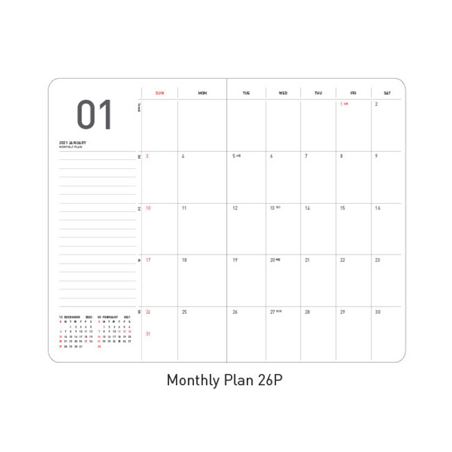 Monthly plan - Ardium 2021 Mood gradation dated monthly dairy planner