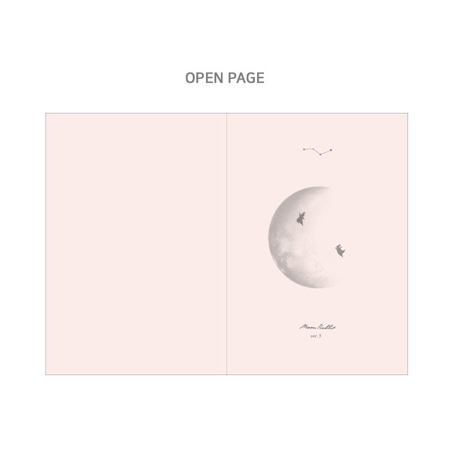 Open page - Dash And Dot Moon spacial dateless weekly diary planner