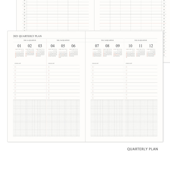 Quarterly plan - Indigo 2021 Official big dated monthly planner scheduler