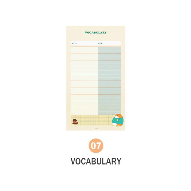 07 Vocabulary - ICONIC Merry memo checklist planner notepads