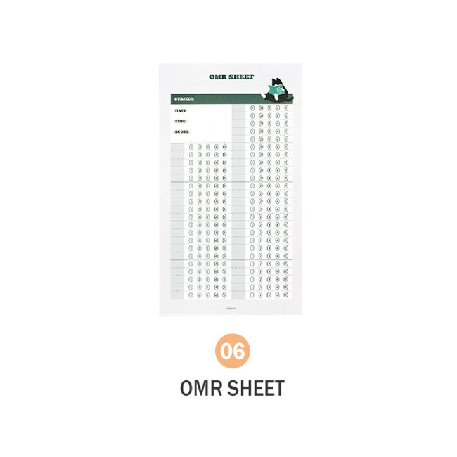 06 OMR Sheet - ICONIC Merry memo checklist planner notepads