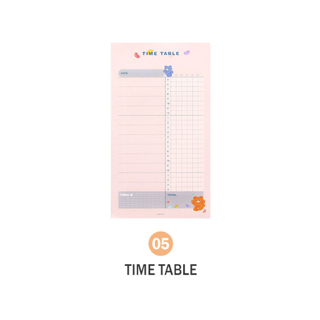 05 Time table - ICONIC Merry memo checklist planner notepads