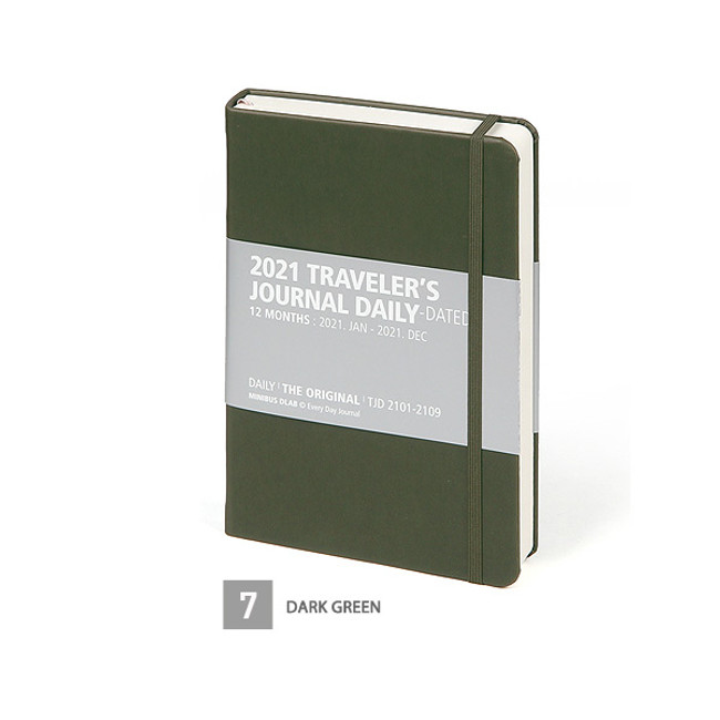 07 Dark Green - MINIBUS 2021 Traveler's dated daily diary scheduler