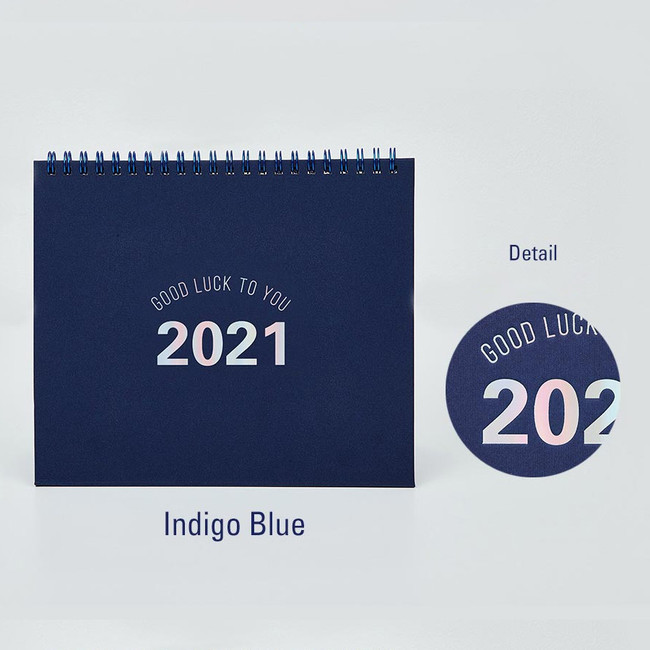 Indigo blue - Antenna Shop 2021 Good luck to you monthly desk calendar