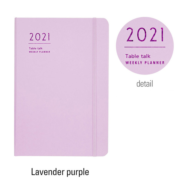 Lavender purple - Antenna Shop 2021 Table talk A5 dated weekly planner