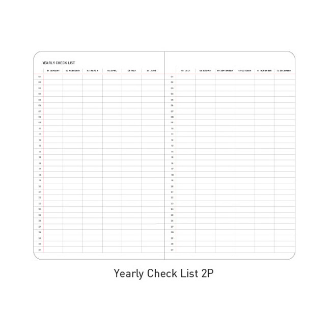 Yearly checklist - Ardium 2021 Premium basic dated monthly planner scheduler