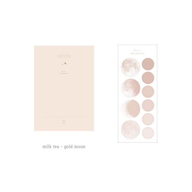 Milk Tea - Dash And Dot 2021 Moon large dated weekly diary planner