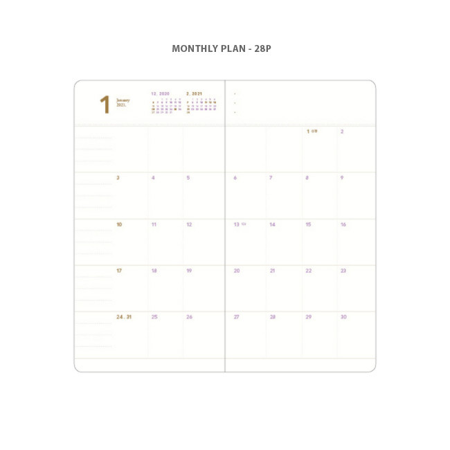 Monthly plan - 2021 Notable memory slim and handy dated monthly planner