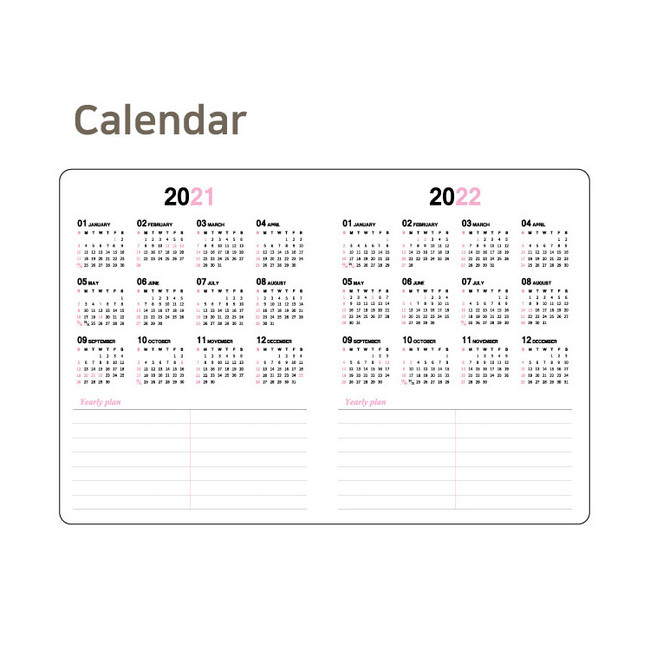 Calendar - ICIEL 2021 of the day small dated weekly diary planner
