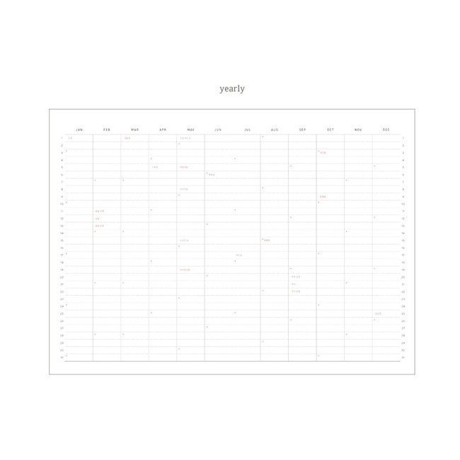 Yearly plan - Dash And Dot 2021 Wish dated weekly diary planner ver6