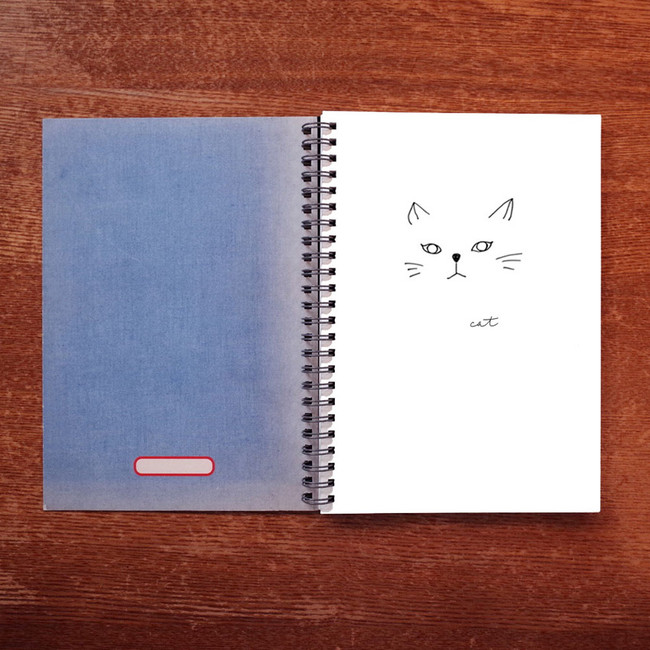 Plain page - UNIVERSAL CONDITION French blue wirebound blank notebook