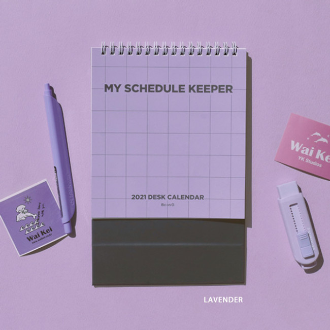Lavender - After The Rain 2021 My schedule keeper monthly desk calendar