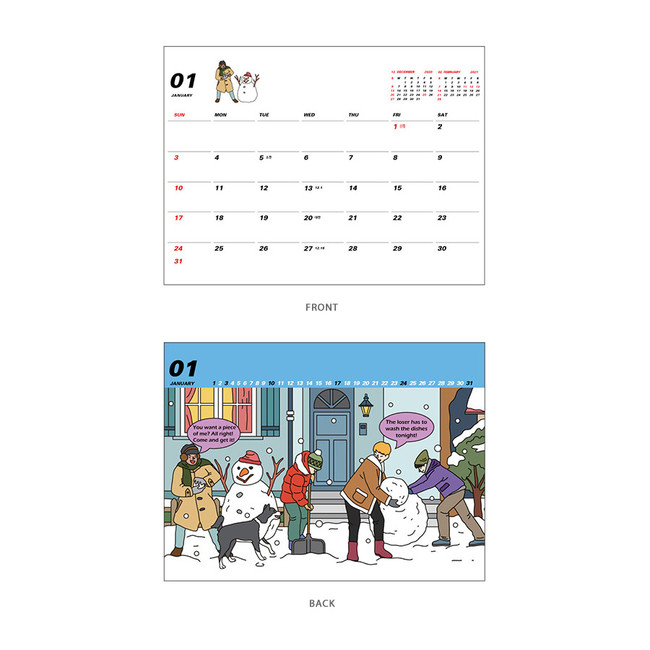 Monthly plan calendar - Ardium 2021 Color point monthly desk calendar