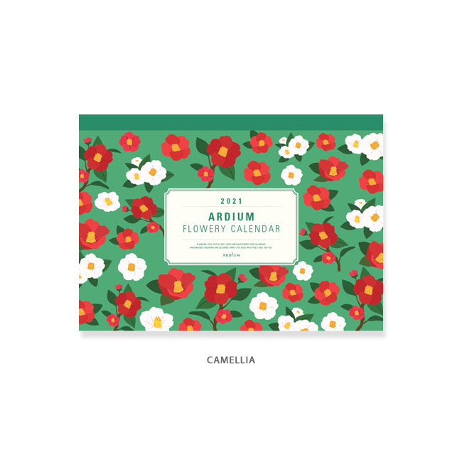 Camellia - Ardium 2021 Flowery monthly desk calendar